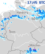 Niederschlagsbilder von Deutschland 18:35 UTC