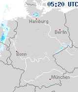 Niederschlagsbilder von Deutschland 06:50 UTC