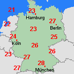 Vorhersage Mo, 08.06. Deutschland