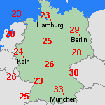 Vorhersage Fr, 28.08. Deutschland