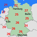 Vorhersage Sa, 29.08. Deutschland